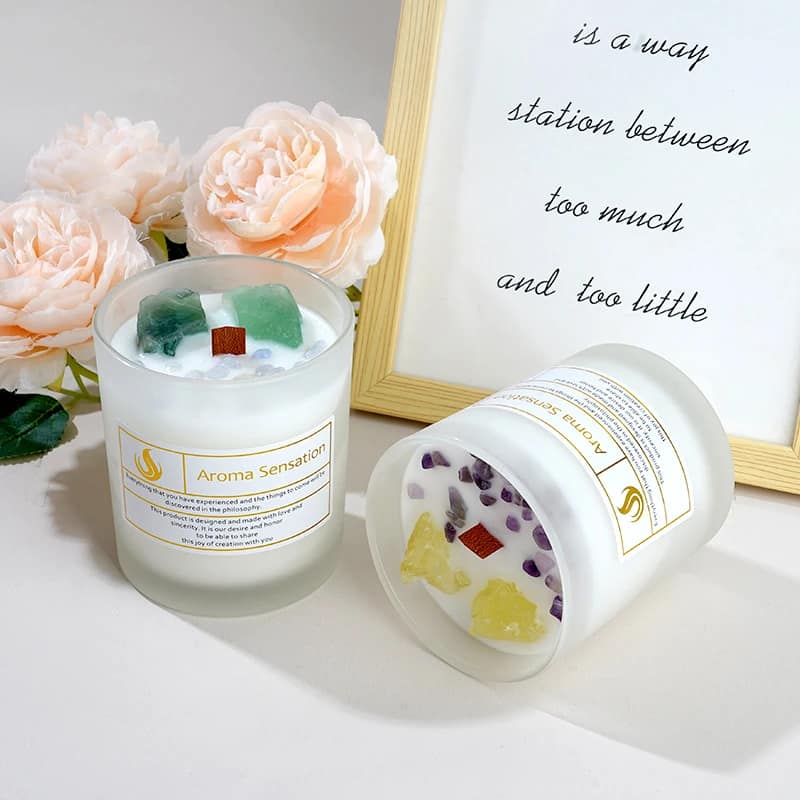 Register 36 Yoga Meditation Aromatherapy Candle High Sense Romantic Crystal Aromatherapy Candle Soybean Wax Handmade Candle Aromatherapy